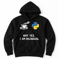 Funny Python Java Programmer Bilingual Coder Gift Tee Hoodie