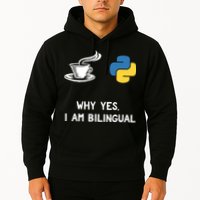Funny Python Java Programmer Bilingual Coder Gift Tee Hoodie