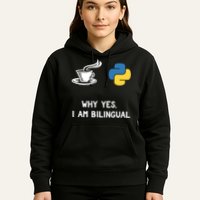 Funny Python Java Programmer Bilingual Coder Gift Tee Hoodie