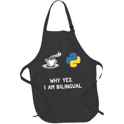 Funny Python Java Programmer Bilingual Coder Gift Tee Apron