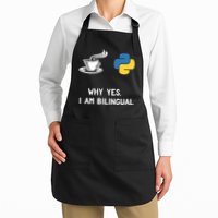 Funny Python Java Programmer Bilingual Coder Gift Tee Apron