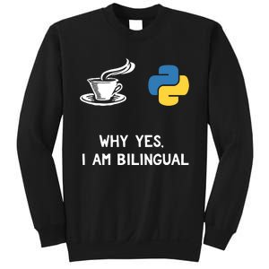 Funny Python Java Programmer Bilingual Coder Gift Tee Sweatshirt