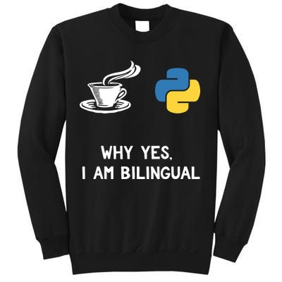 Funny Python Java Programmer Bilingual Coder Gift Tee Sweatshirt