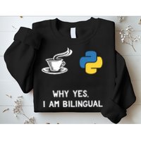 Funny Python Java Programmer Bilingual Coder Gift Tee Sweatshirt