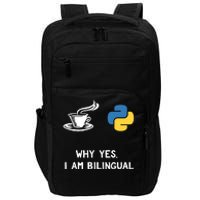 Funny Python Java Programmer Bilingual Coder Gift Tee Impact Tech Backpack