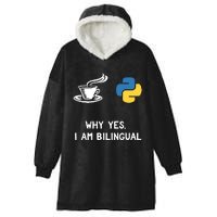 Funny Python Java Programmer Bilingual Coder Gift Tee Hooded Wearable Blanket