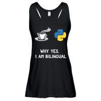 Funny Python Java Programmer Bilingual Coder Gift Tee Ladies Essential Flowy Tank