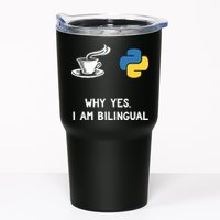 Funny Python Java Programmer Bilingual Coder Gift Tee Tumbler