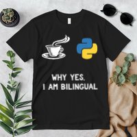 Funny Python Java Programmer Bilingual Coder Gift Tee Premium T-Shirt