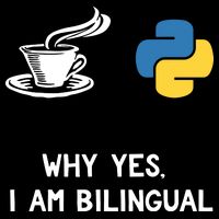 Funny Python Java Programmer Bilingual Coder Gift Tee Sustainable Knit Beanie
