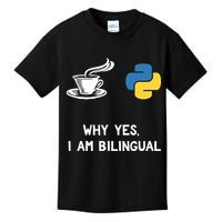 Funny Python Java Programmer Bilingual Coder Gift Tee Kids T-Shirt