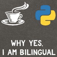 Funny Python Java Programmer Bilingual Coder Gift Tee Cotton Canvas Backpack