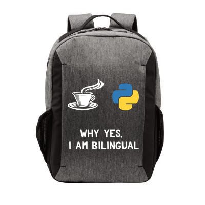 Funny Python Java Programmer Bilingual Coder Gift Tee Vector Backpack