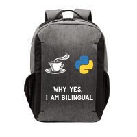 Funny Python Java Programmer Bilingual Coder Gift Tee Vector Backpack