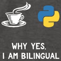Funny Python Java Programmer Bilingual Coder Gift Tee Vector Backpack