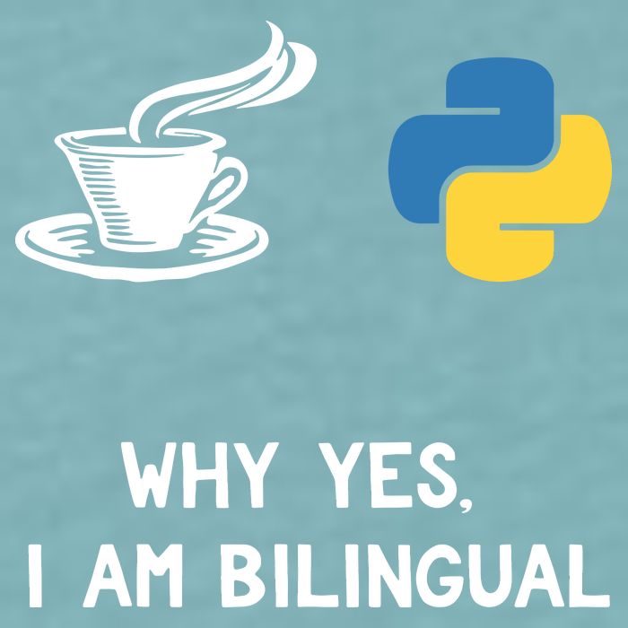 Funny Python Java Programmer Bilingual Coder Gift Tee Sueded Cloud Jersey T-Shirt