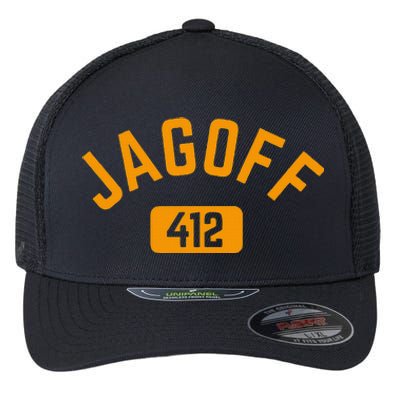 Funny Pittsburgh Jagoff 412 Steel City Pennsylvania Home Flexfit Unipanel Trucker Cap