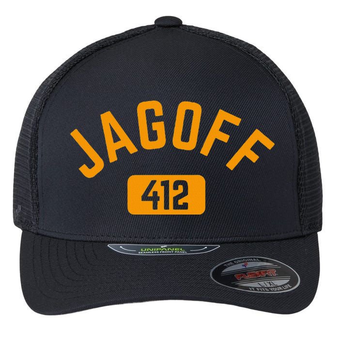 Funny Pittsburgh Jagoff 412 Steel City Pennsylvania Home Flexfit Unipanel Trucker Cap