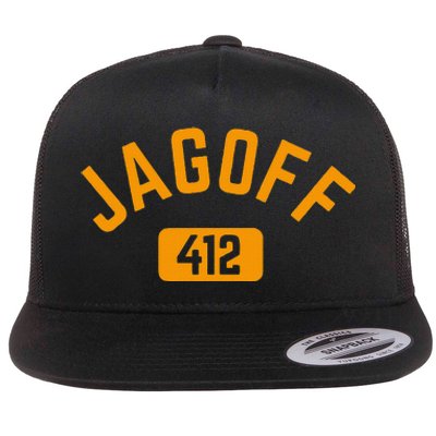 Funny Pittsburgh Jagoff 412 Steel City Pennsylvania Home Flat Bill Trucker Hat