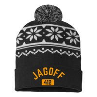 Funny Pittsburgh Jagoff 412 Steel City Pennsylvania Home USA-Made Snowflake Beanie