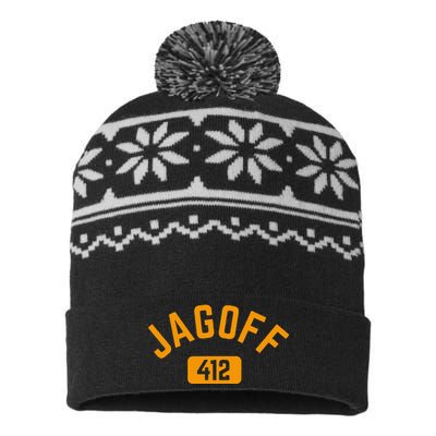 Funny Pittsburgh Jagoff 412 Steel City Pennsylvania Home USA-Made Snowflake Beanie