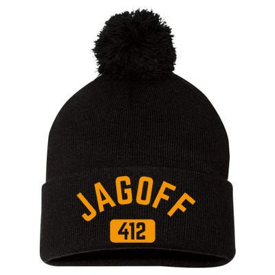 Funny Pittsburgh Jagoff 412 Steel City Pennsylvania Home Pom Pom 12in Knit Beanie