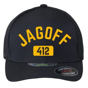 Funny Pittsburgh Jagoff 412 Steel City Pennsylvania Home Flexfit Unipanel Trucker Cap