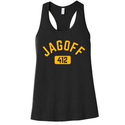 Funny Pittsburgh Jagoff 412 Steel City Pennsylvania Home Women's Racerback Tank