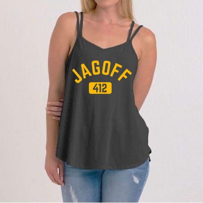 Funny Pittsburgh Jagoff 412 Steel City Pennsylvania Home Women's Strappy Tank