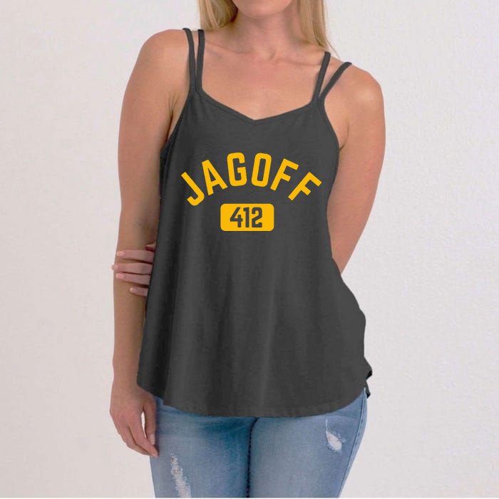 Funny Pittsburgh Jagoff 412 Steel City Pennsylvania Home Women's Strappy Tank