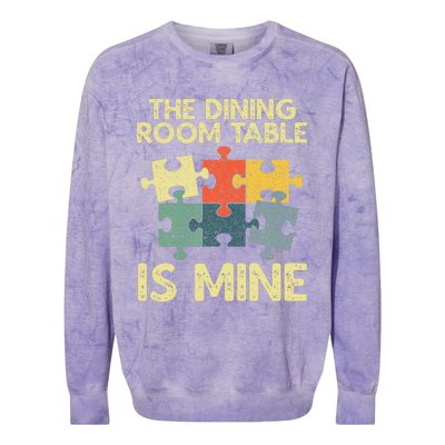 Funny Puzzle Jigsaw Puzzle Lover Colorblast Crewneck Sweatshirt