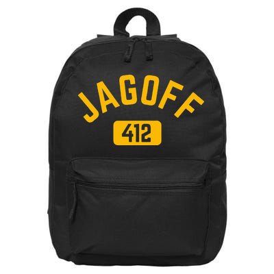 Funny Pittsburgh Jagoff 412 Steel City Pennsylvania Home 16 in Basic Backpack
