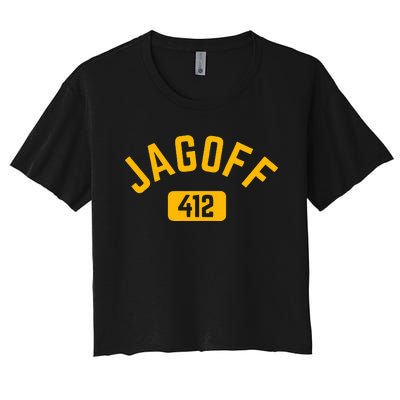 Funny Pittsburgh Jagoff 412 Steel City Pennsylvania Home Women's Crop Top Tee