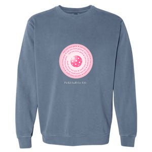 Fun Pickleball, Just One More Game Pink, Pickleball For Life Garment-Dyed Sweatshirt