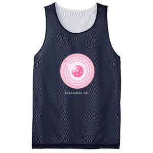 Fun Pickleball, Just One More Game Pink, Pickleball For Life Mesh Reversible Basketball Jersey Tank