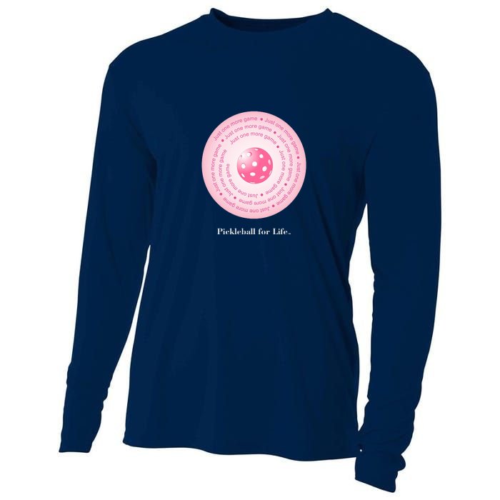 Fun Pickleball, Just One More Game Pink, Pickleball For Life Cooling Performance Long Sleeve Crew