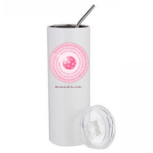 Fun Pickleball, Just One More Game Pink, Pickleball For Life Stainless Steel Tumbler