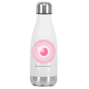 Fun Pickleball, Just One More Game Pink, Pickleball For Life Stainless Steel Insulated Water Bottle