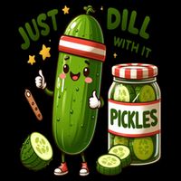 Funny Pickle Just Dill With It Cucumber Exercise Design Gift Drawstring Bag