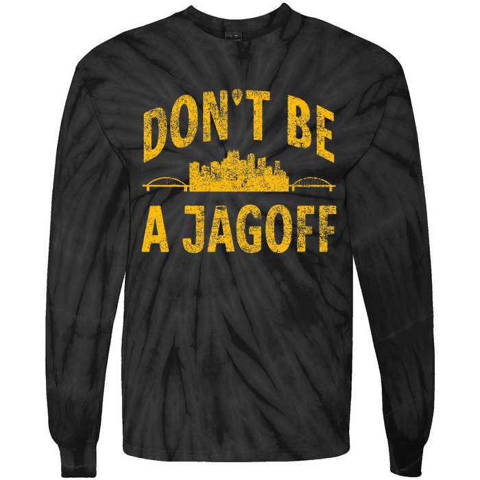 Funny Pittsburgh Jagoff Steel City Skyline 412 Home Vintage Tie-Dye Long Sleeve Shirt