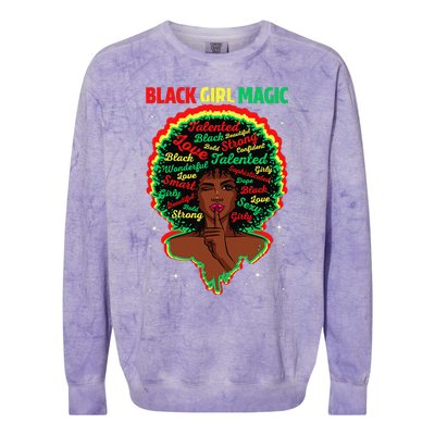 Funny Proud Juneteenth Black Magic Black History Month Colorblast Crewneck Sweatshirt