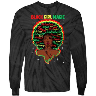 Funny Proud Juneteenth Black Magic Black History Month Tie-Dye Long Sleeve Shirt