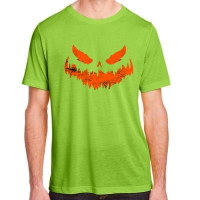 Funny Pumpkin Jack O Lantern Scary Pumpkin Face Halloween Adult ChromaSoft Performance T-Shirt