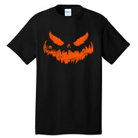 Funny Pumpkin Jack O Lantern Scary Pumpkin Face Halloween Tall T-Shirt