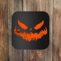 Funny Pumpkin Jack O Lantern Scary Pumpkin Face Halloween Coaster