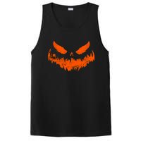 Funny Pumpkin Jack O Lantern Scary Pumpkin Face Halloween PosiCharge Competitor Tank