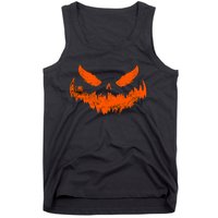 Funny Pumpkin Jack O Lantern Scary Pumpkin Face Halloween Tank Top