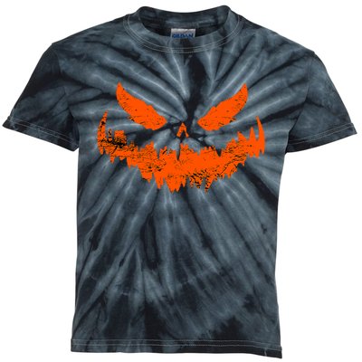 Funny Pumpkin Jack O Lantern Scary Pumpkin Face Halloween Kids Tie-Dye T-Shirt