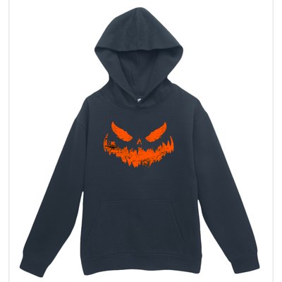 Funny Pumpkin Jack O Lantern Scary Pumpkin Face Halloween Urban Pullover Hoodie