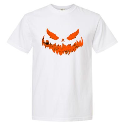 Funny Pumpkin Jack O Lantern Scary Pumpkin Face Halloween Garment-Dyed Heavyweight T-Shirt